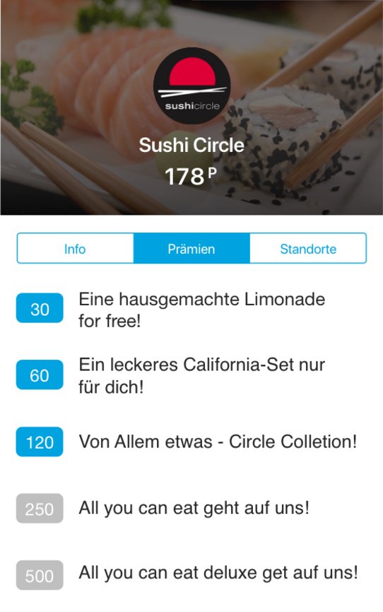 Digitale Bonuskarte mit Prämien und Punkten in der Mankido App